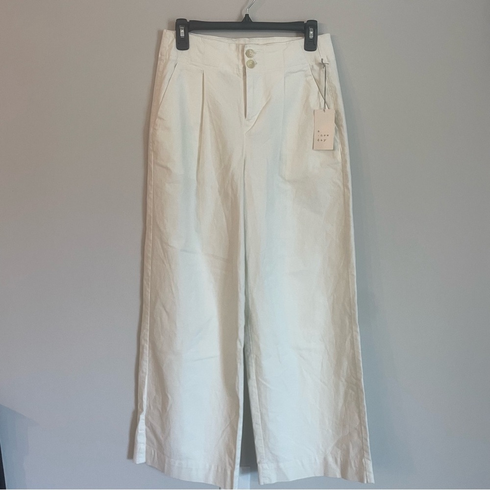 NWT Wide Leg High Waisted Trousers Size 6 - Picture 5 of 7